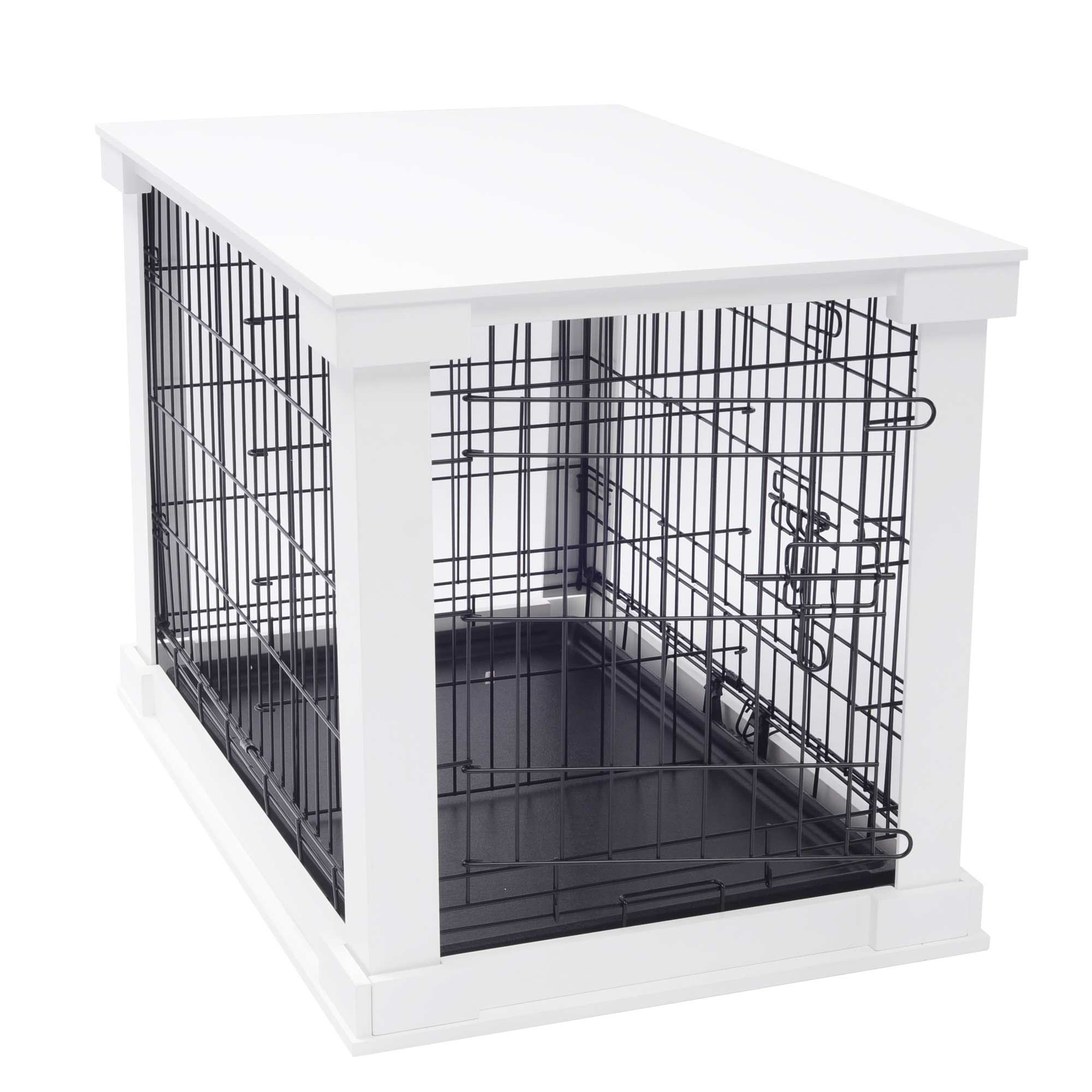 Merry Products, Cage with Crate Cover, White, Large, Model# PTH0251720100